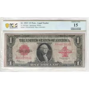 $1 1923 Small Red, scalloped Legal Tender Issues 40 (2)