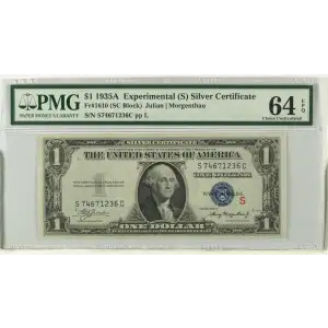 $1 1935-A blue seal. Small Silver Certificates 1610 (2)