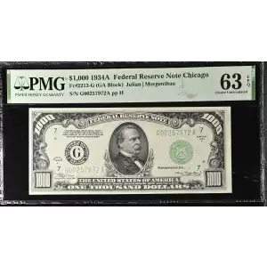 $1,000 1934-A.  High Denomination Notes 2212-G