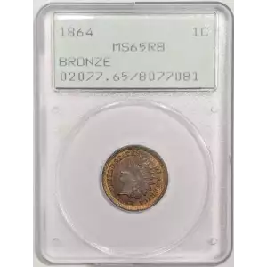 1864 1C Bronze, RB