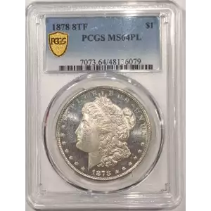 1878 8TF $1, PL (2)