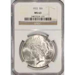 1922 Peace Dollar - NGC MS63 (2)