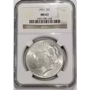 1922 Peace Dollar - NGC MS63 (2)