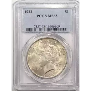 1922 Peace Silver Dollar - PCGS MS63 (3)