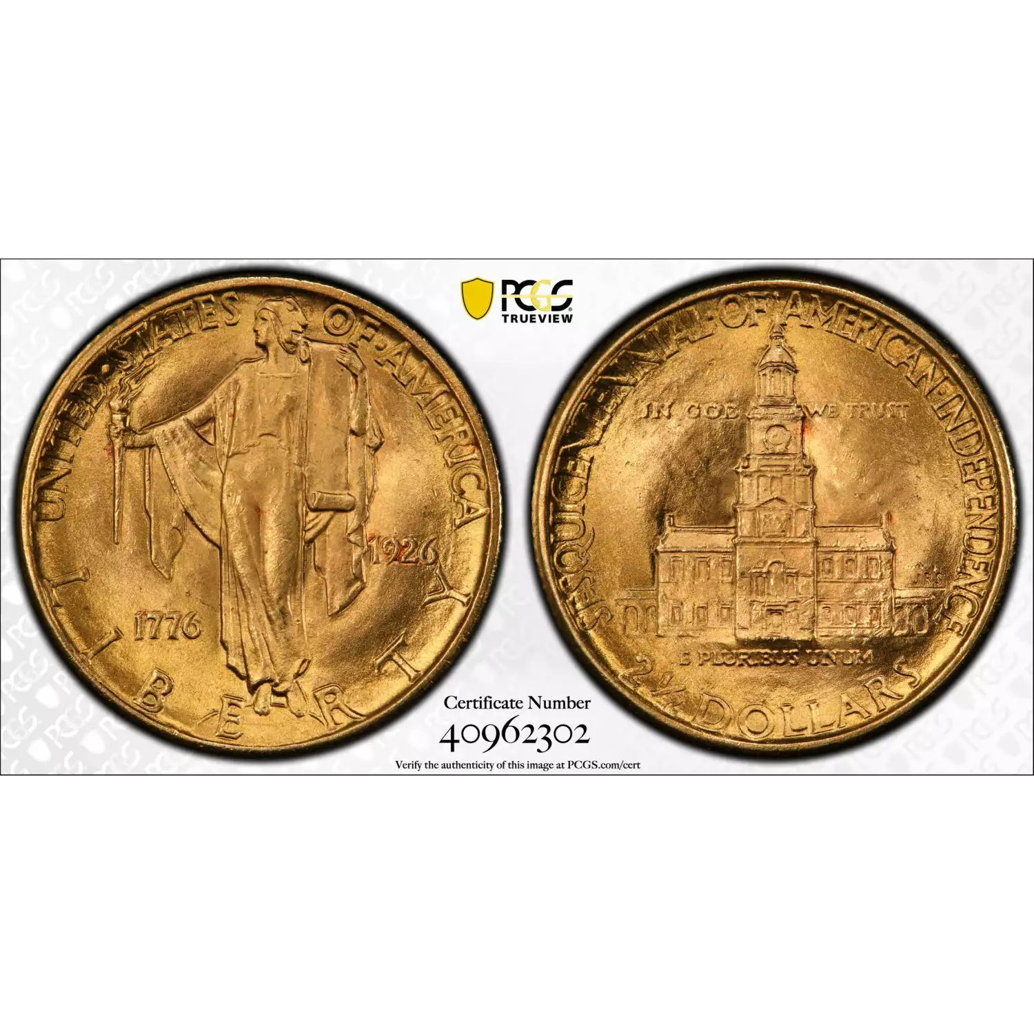 1926 $2.50 Sesquicentennial