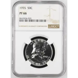 1955 Proof Franklin Half Dollar - NGC PF66 (2)