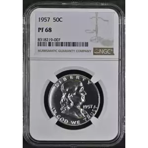 1957 Proof Franklin Half Dollar - NGC PF68 (2)