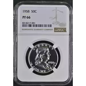 1958 Proof Franklin Half Dollar - NGC PF66 (2)