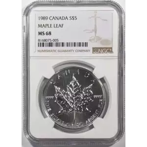 1989 Canada Maple Leaf 1 oz Silver - NGC MS68 (3)