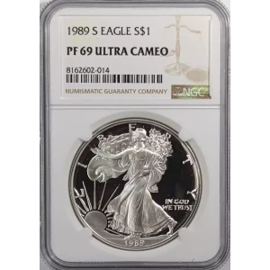 1989 Proof Silver Eagle - NGC PF69 Ultra Cameo (2)