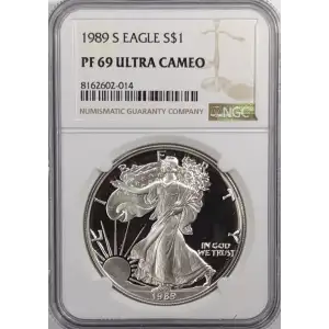 1989 Proof Silver Eagle - NGC PF69 Ultra Cameo (2)