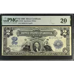 $2 1899 Blue Silver Certificates 258