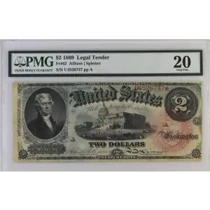 $2  Large Red Legal Tender Issues 42