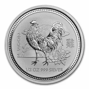 2005 1/2oz Australian Perth Mint Silver Lunar: Year of the Rooster