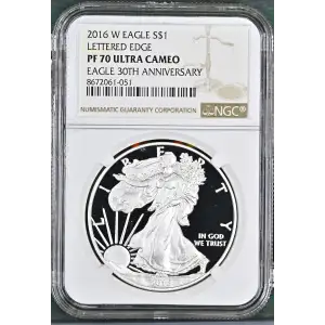 2016 W LETTERED EDGE-30TH ANNIV. EAGLE 30TH ANNIVERSARY ULTRA CAMEO (2)