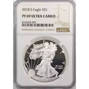 2018 S Proof Silver Eagle - NGC PF69 Ultra Cameo (2)