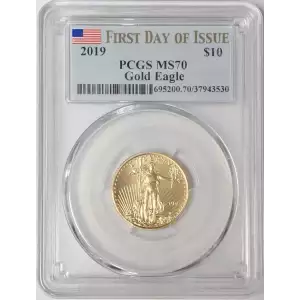 2019 $10 Gold Eagle First Day of Issue