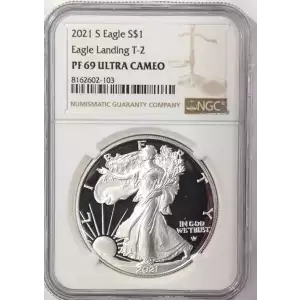 2021 S Proof Silver Eagle T2 - NGC PF69 Ultra Cameo (2)