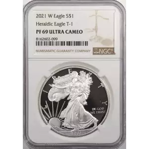 2021 W Proof Silver Eagle T1 - NGC PF69 Ultra Cameo (2)