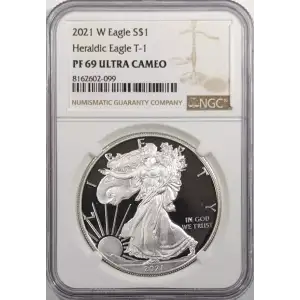 2021 W Proof Silver Eagle T1 - NGC PF69 Ultra Cameo (2)