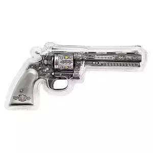 2023 Chad Revolver Gun Shaped 2oz Silver Coin - In Capsule