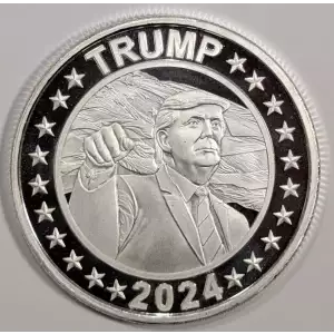 2024 Donald Trump 1 Oz Silver Round .999 Fine - Brand New Design (5)