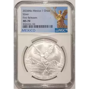 2024 Mexico Libertad 1 oz .999 Silver Coin - NGC MS70 First Releases