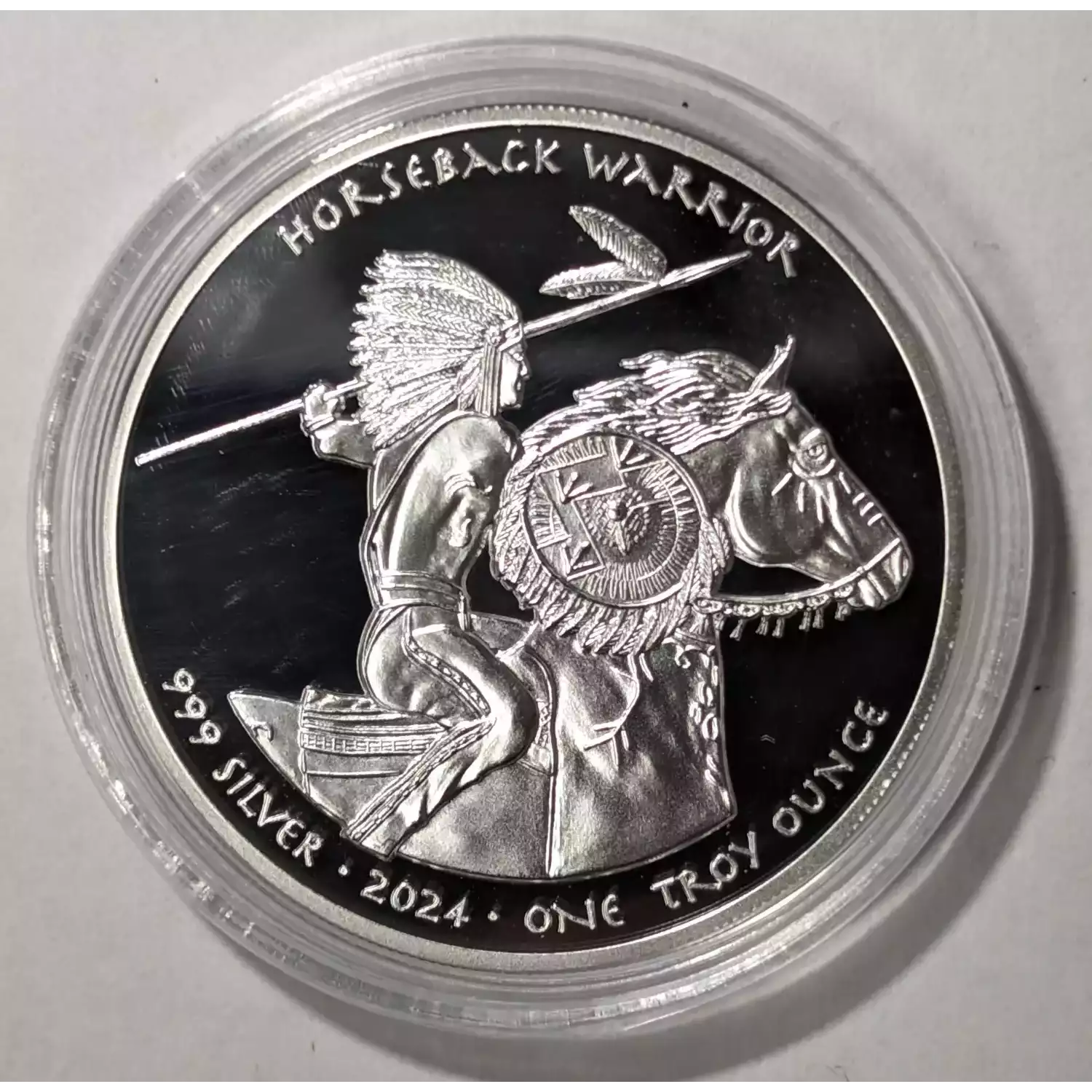 2024 Sioux Horseback Warrior 1 oz Silver Coin - In Capsule