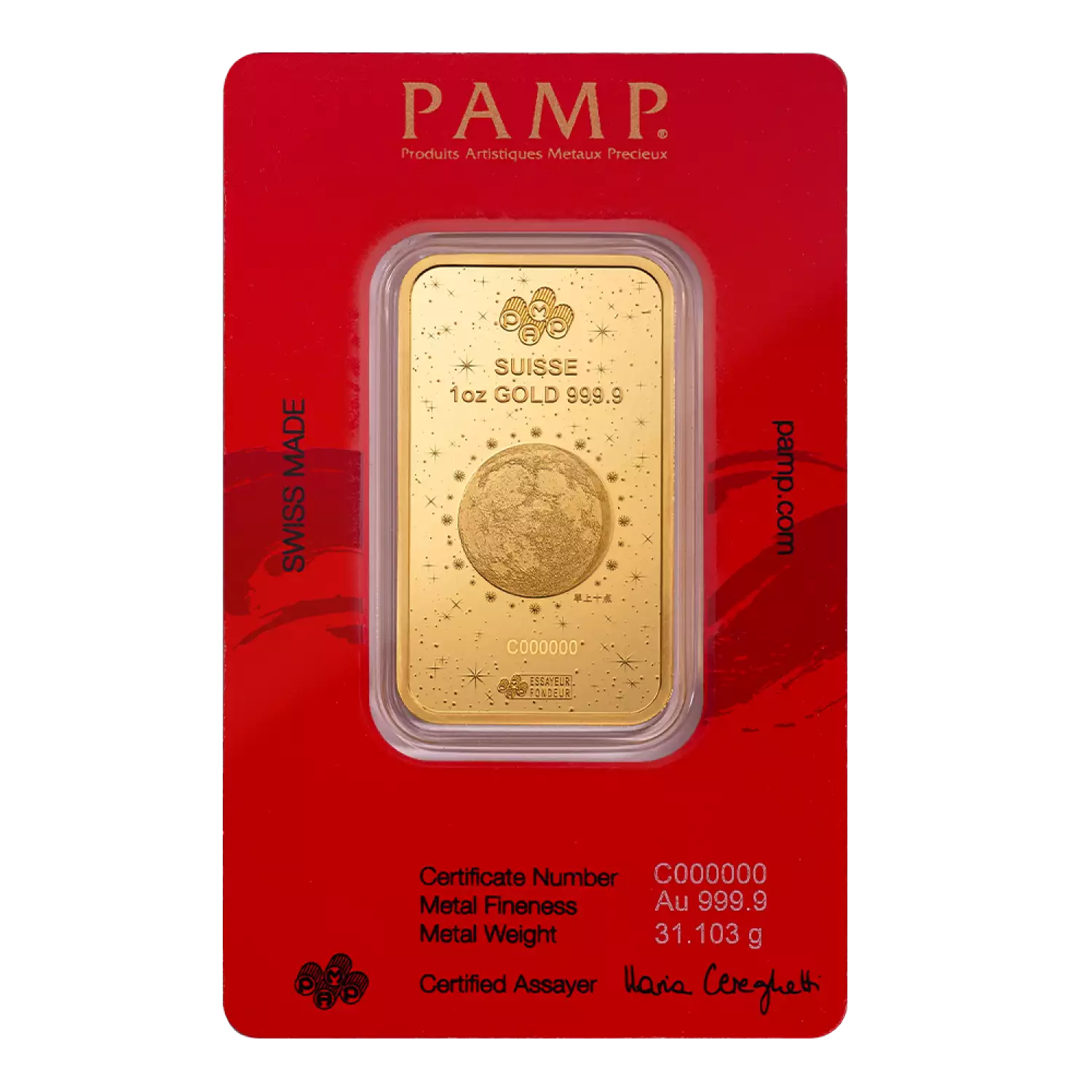 2025 1oz PAMP Gold Bar Year of the Snake Morton Grove Coin