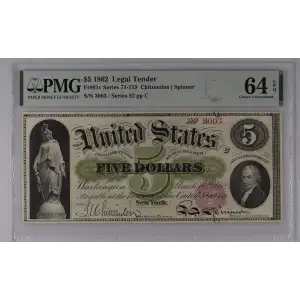 $5 Series 71-119 at lower left Type 2 Legal Tender Issues 61c