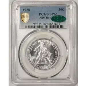 Classic Commemorative Silver--- New Rochelle, New York, 250th Anniversary 1938 -Silver- 0.5 Dollar (2)