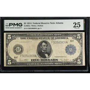 $5 1914 Blue Seal Federal Reserve Notes 867A (2)