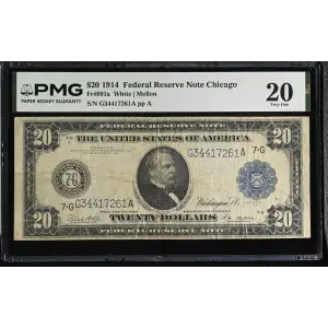 $20 1914 Blue Seal Federal Reserve Notes 991A (2)