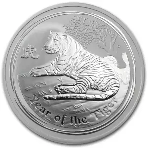 2010 2oz Australian Perth Mint Silver Lunar II: Year of the Tiger (2)