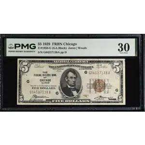 $5 1929 brown seal Small Federal Reserve Bank Notes 1850-G (2)