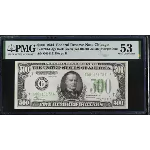 $500 1934  High Denomination Notes 2201-G