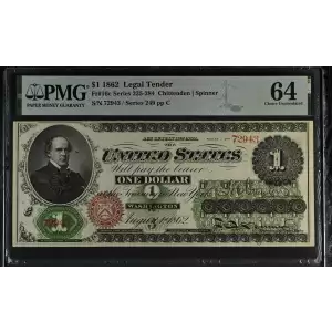 $1 Series 235-284 at right No ABNCo monogram. No green patent date Type 2; Red Seal Legal Tender Issues 16c