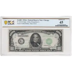 $1,000 1934-A.  High Denomination Notes 2212-G (2)
